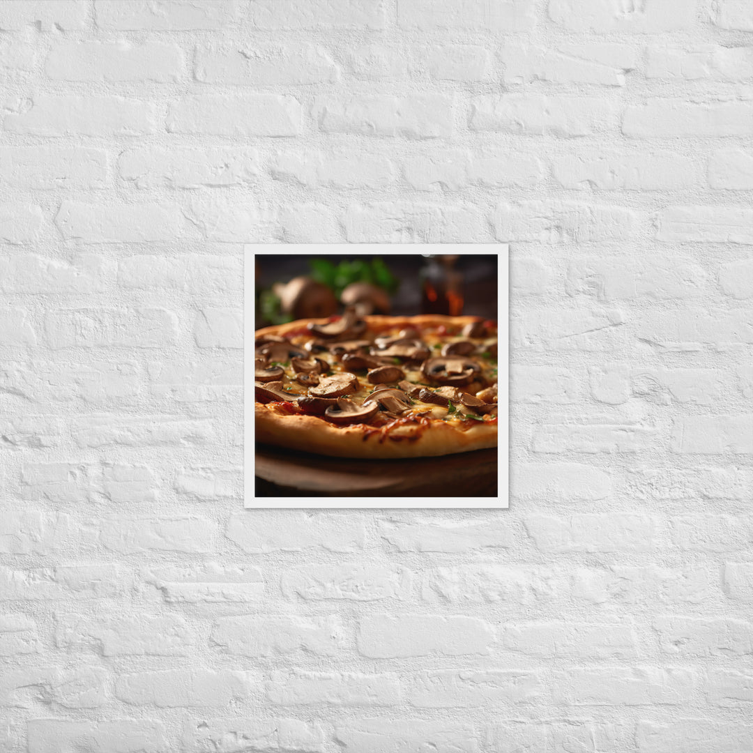 Mushroom Pizza Framed poster 🤤 from Yumify.AI