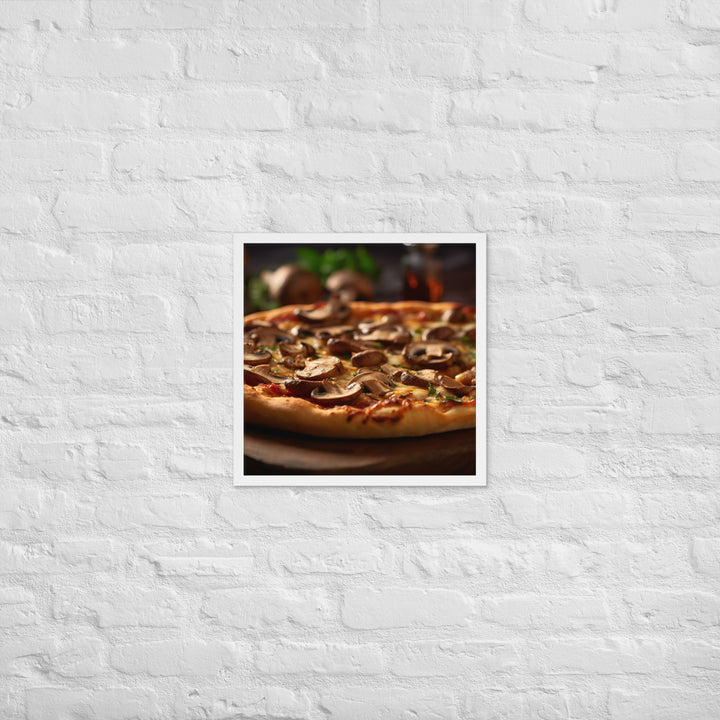 Mushroom Pizza Framed poster 🤤 from Yumify.AI