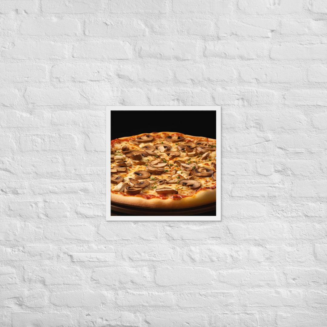 Mushroom Pizza Framed poster 🤤 from Yumify.AI