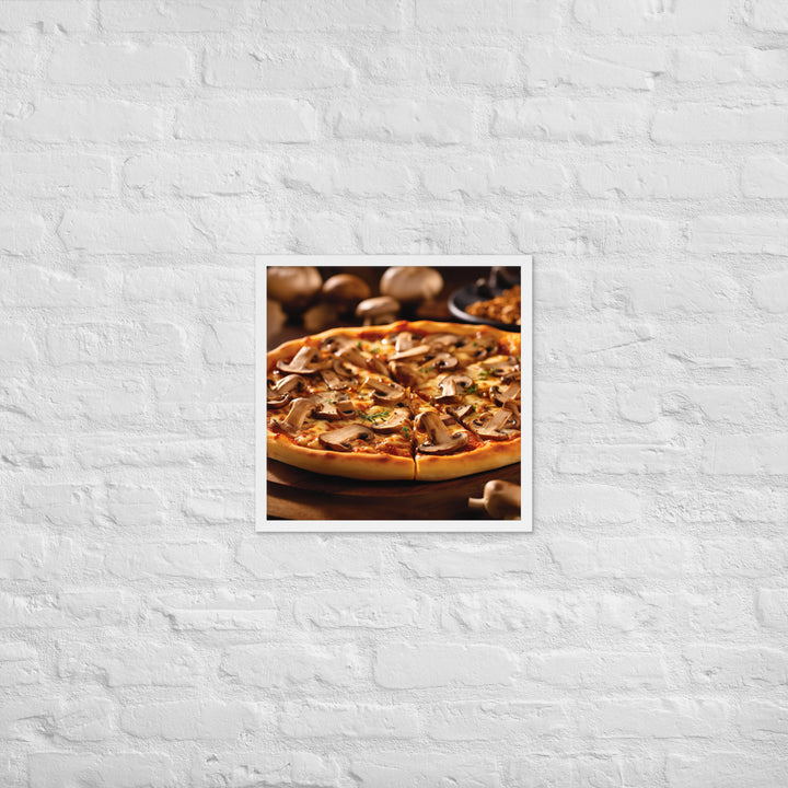 Mushroom Pizza Framed poster 🤤 from Yumify.AI