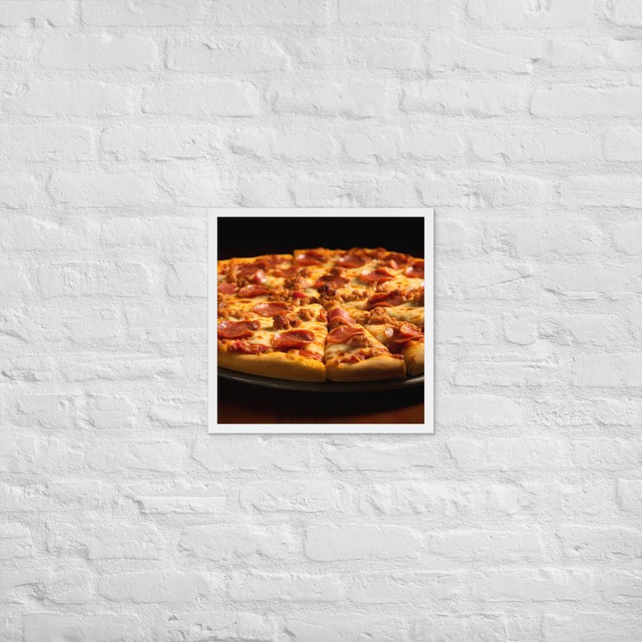 Meat Lovers Pizza Framed poster 🤤 from Yumify.AI