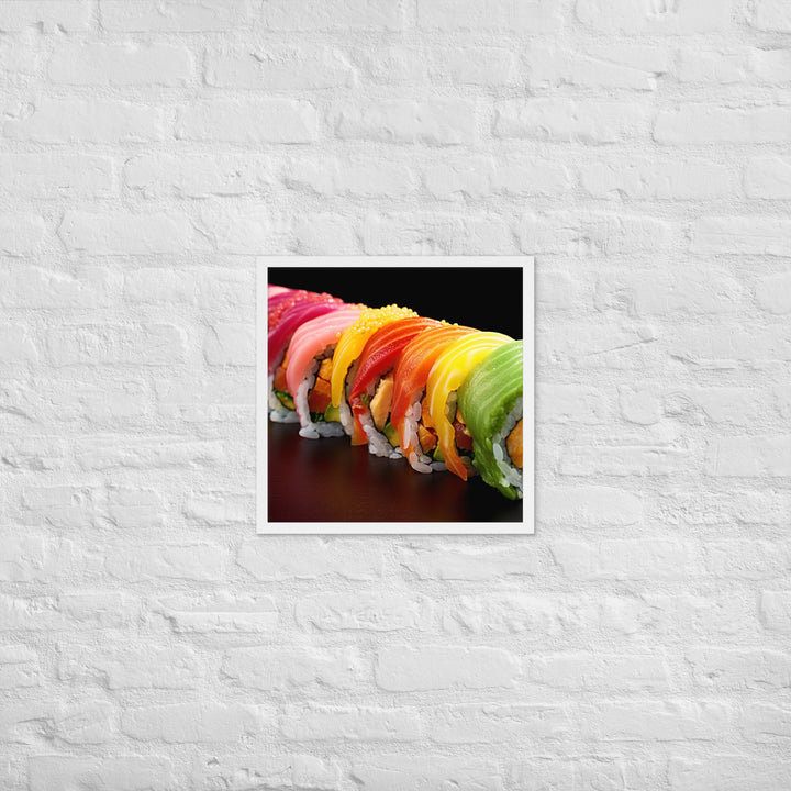 Rainbow Roll Framed poster 🤤 from Yumify.AI