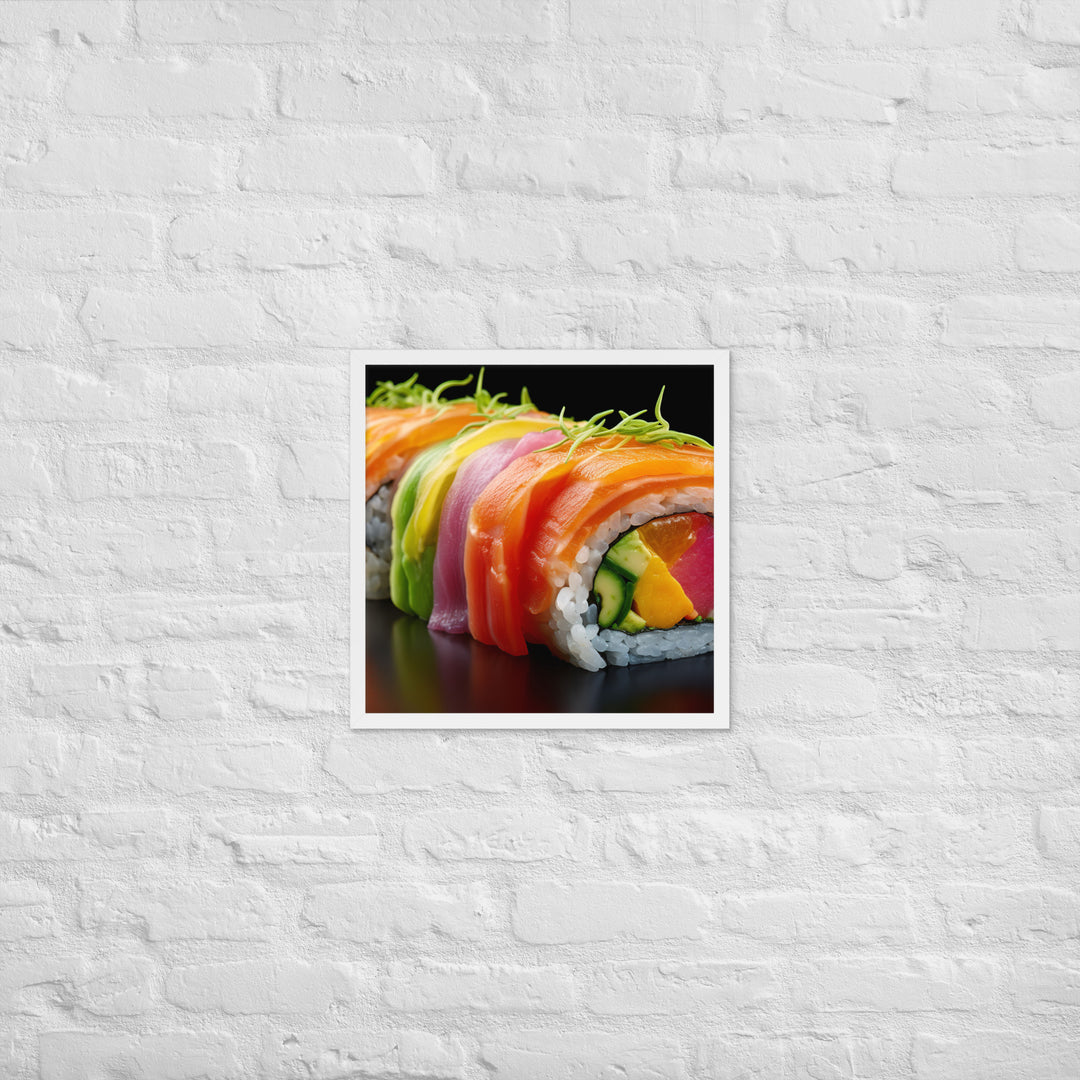 Rainbow Roll Framed poster 🤤 from Yumify.AI