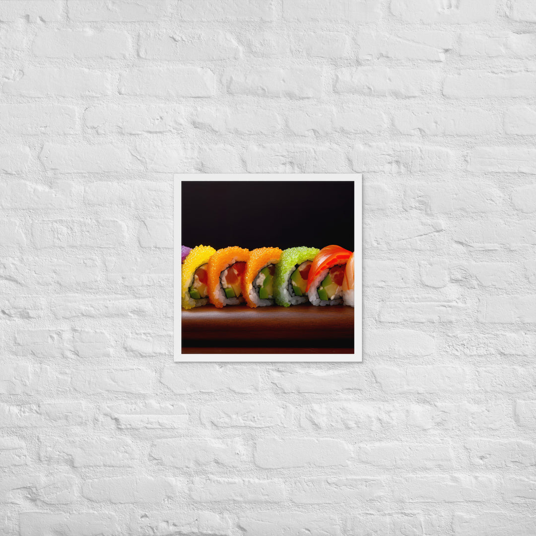 Rainbow Roll Framed poster 🤤 from Yumify.AI