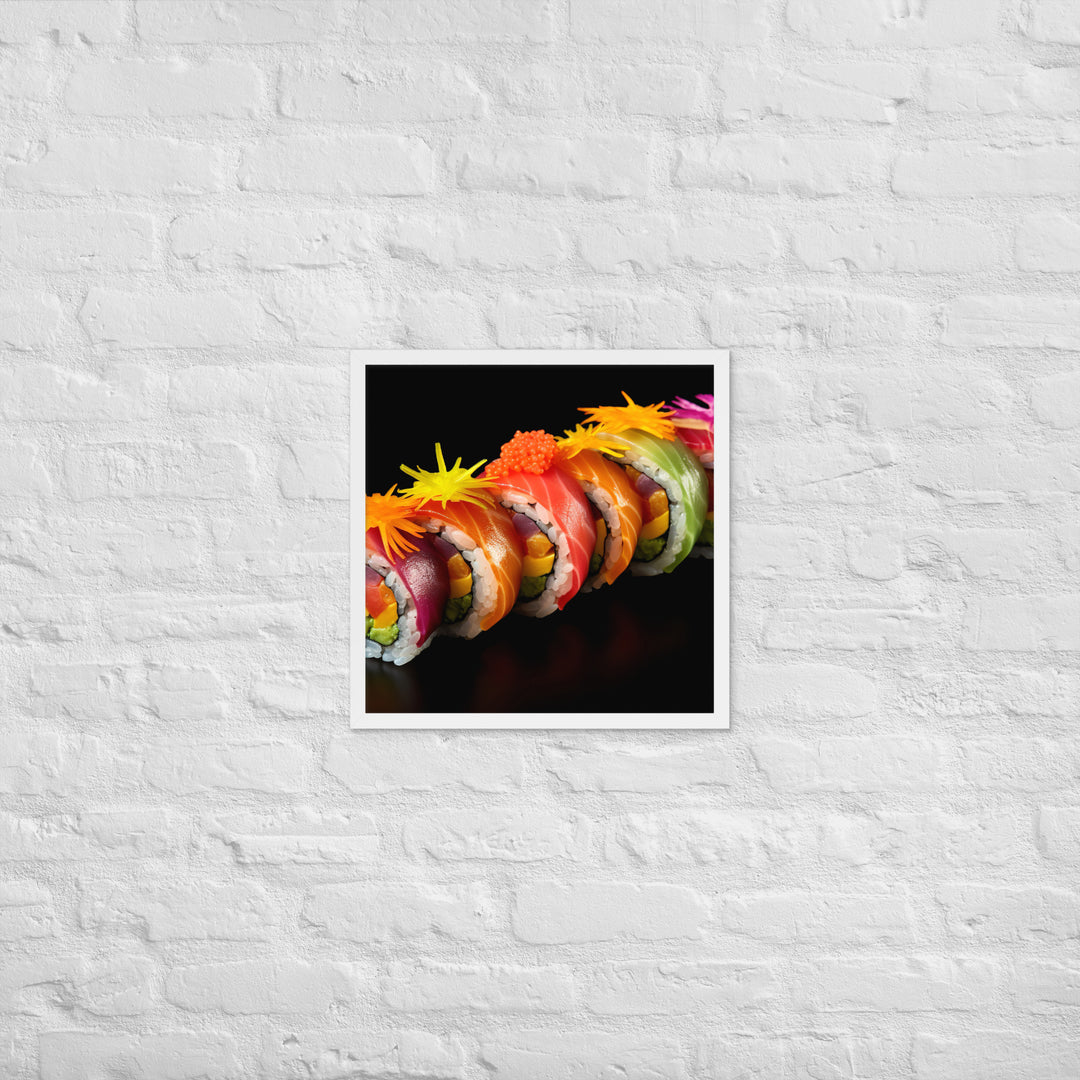 Rainbow Roll Framed poster 🤤 from Yumify.AI