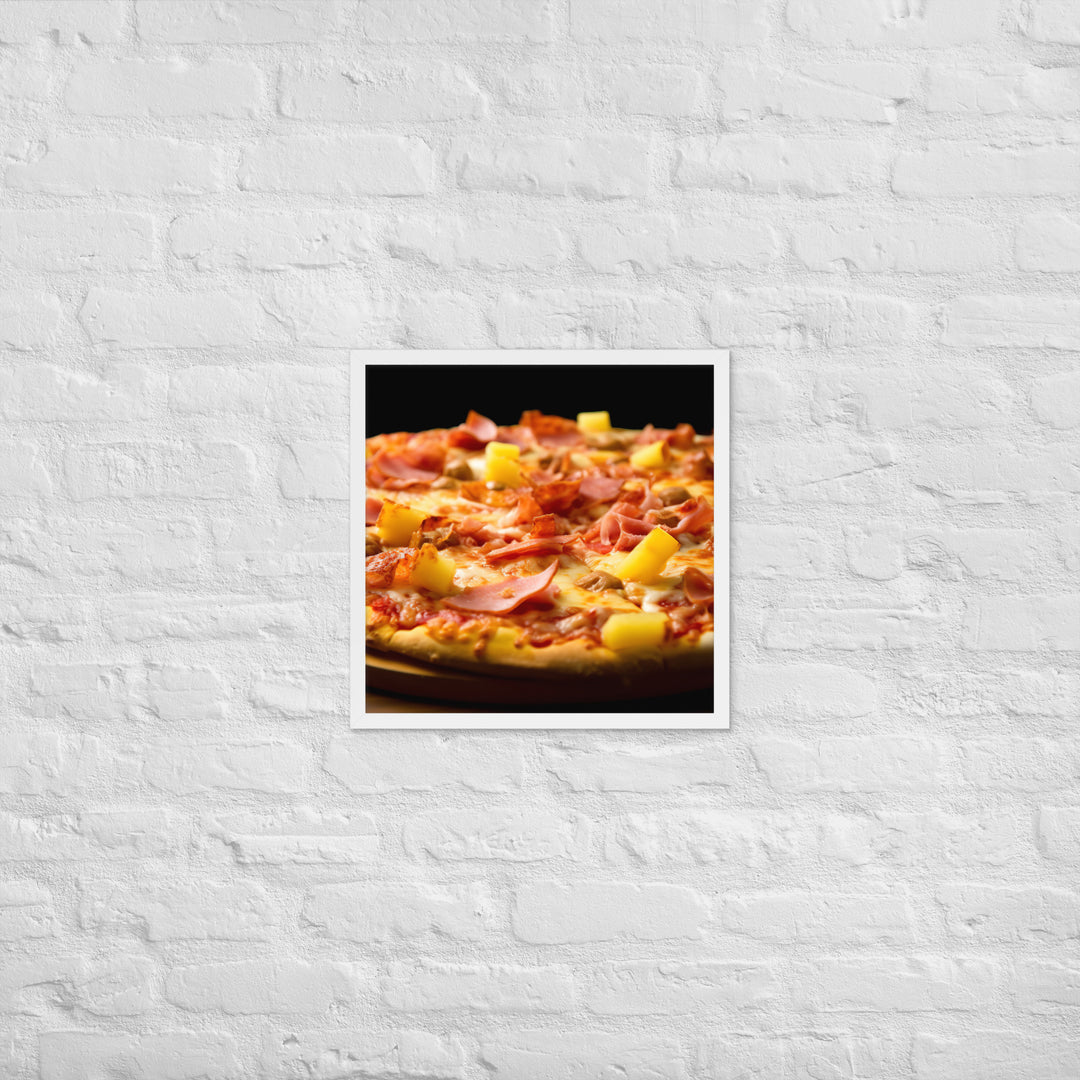 Hawaiian Pizza Framed poster 🤤 from Yumify.AI