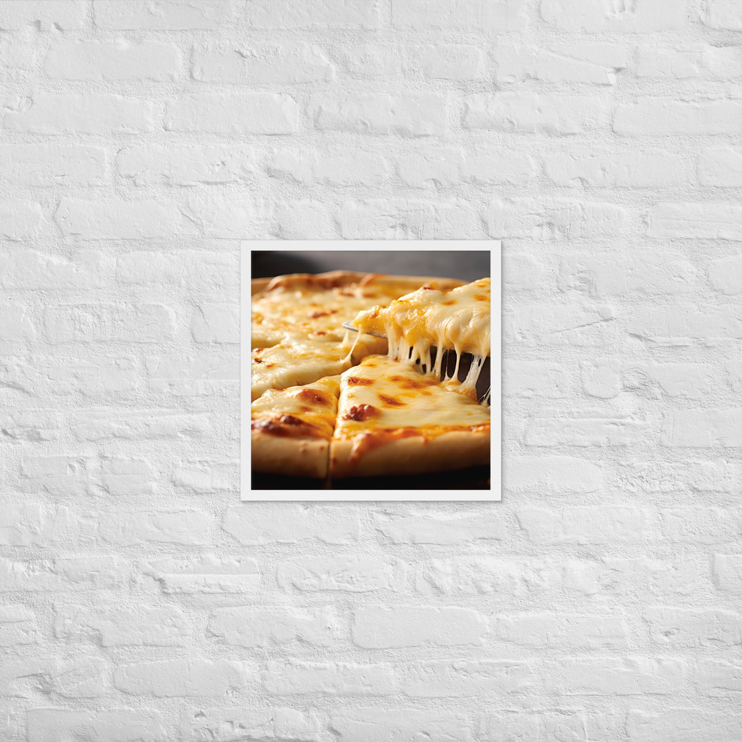 Four Cheese Pizza Framed poster 🤤 from Yumify.AI