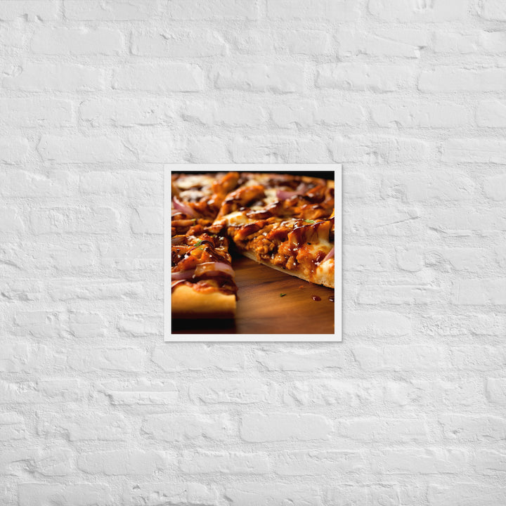 BBQ Chicken Pizza Framed poster 🤤 from Yumify.AI