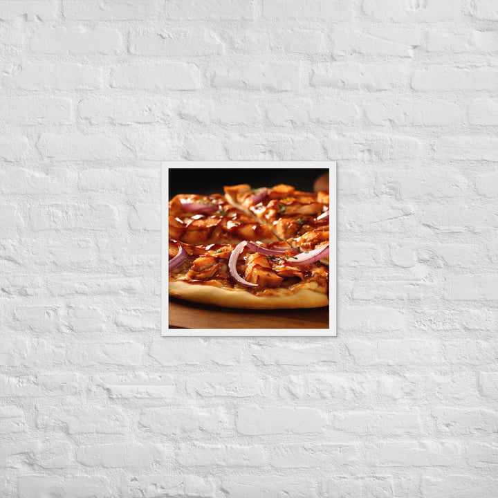 BBQ Chicken Pizza Framed poster 🤤 from Yumify.AI