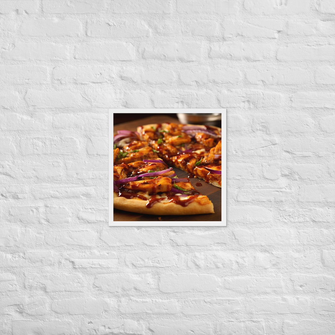 BBQ Chicken Pizza Framed poster 🤤 from Yumify.AI