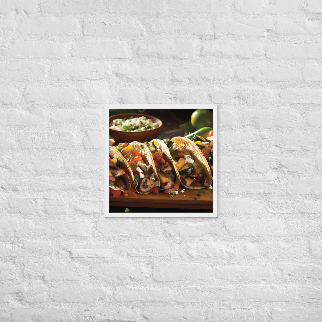 Vegetarian Tacos Framed poster 🤤 from Yumify.AI