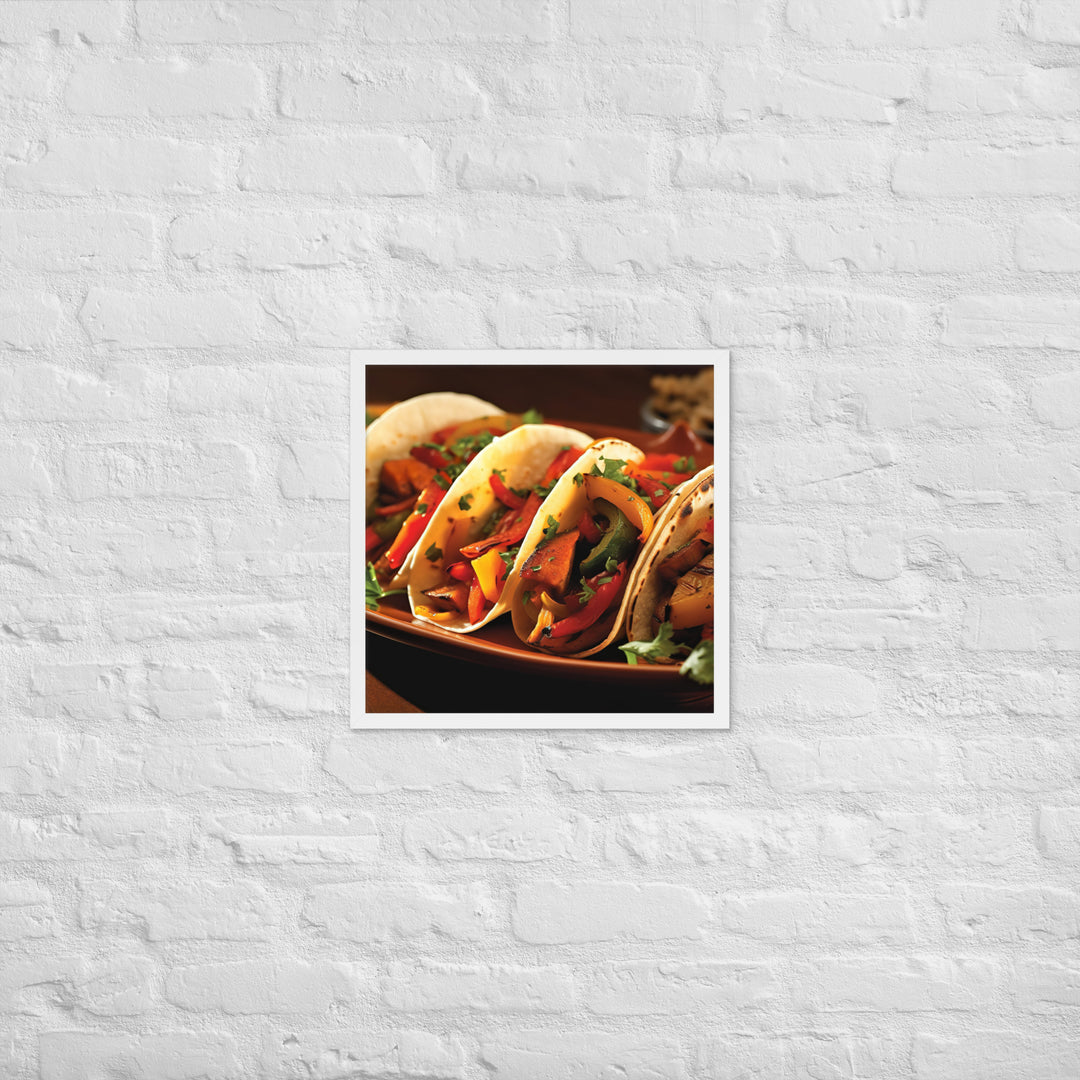 Vegetarian Tacos Framed poster 🤤 from Yumify.AI