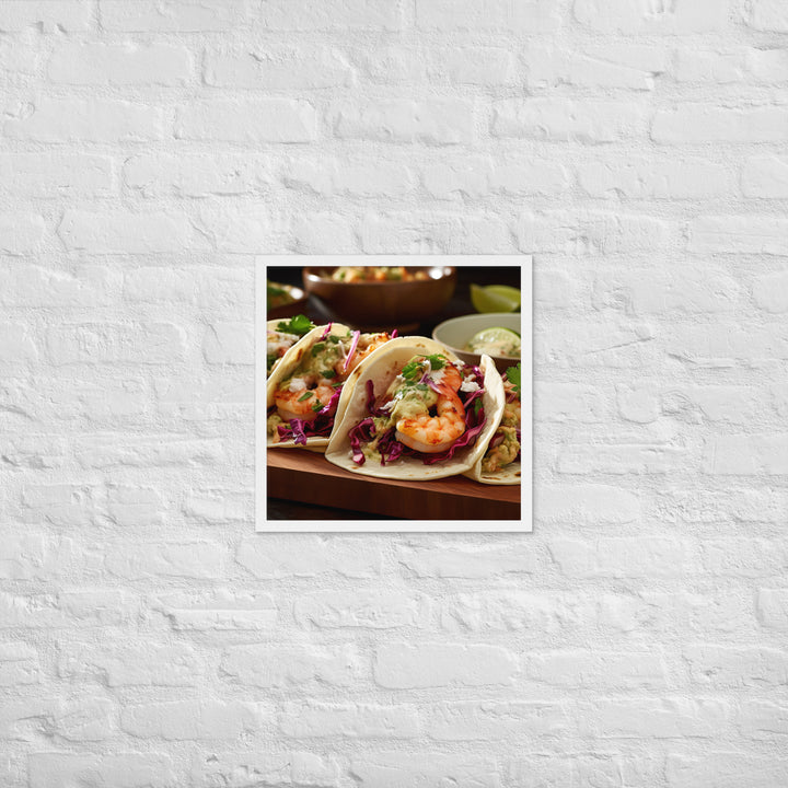 Shrimp Tacos Framed poster 🤤 from Yumify.AI