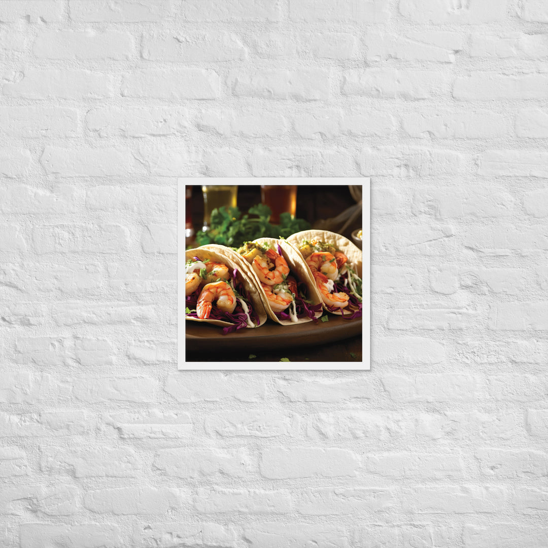 Shrimp Tacos Framed poster 🤤 from Yumify.AI