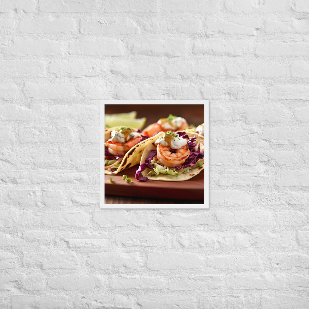 Shrimp Tacos Framed poster 🤤 from Yumify.AI