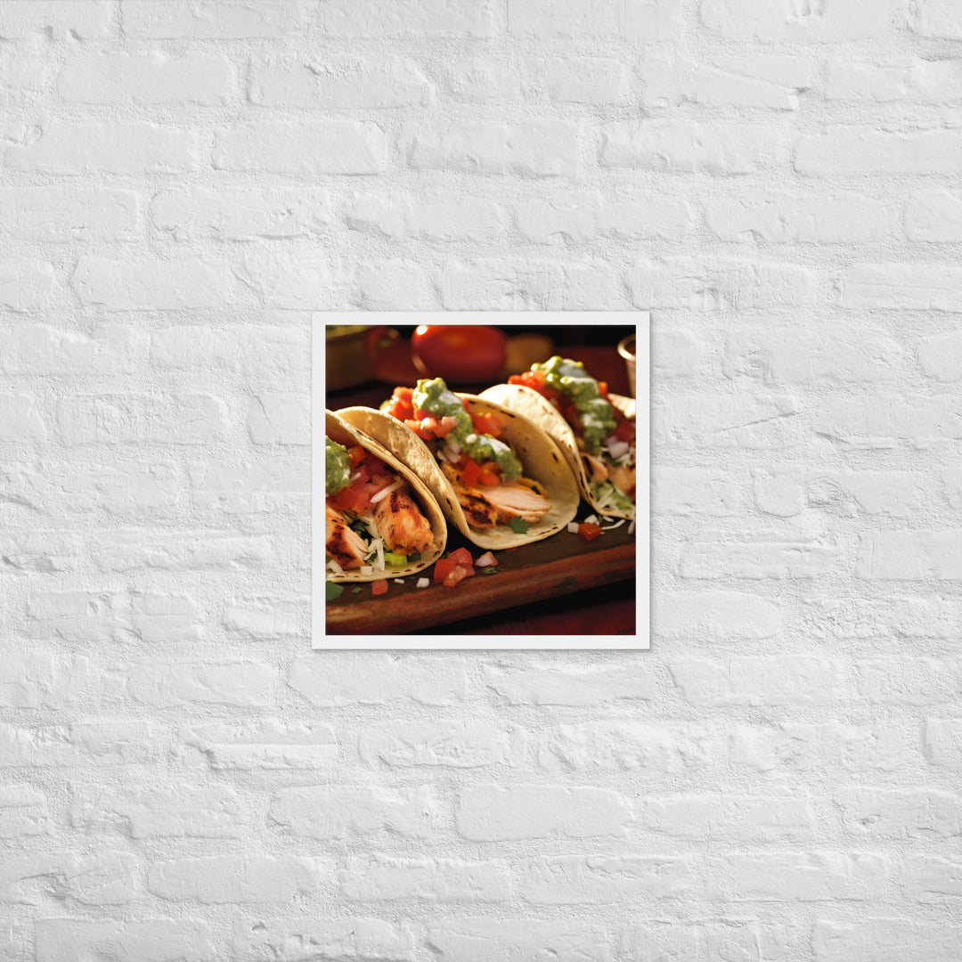 Chicken Tacos Framed poster 🤤 from Yumify.AI