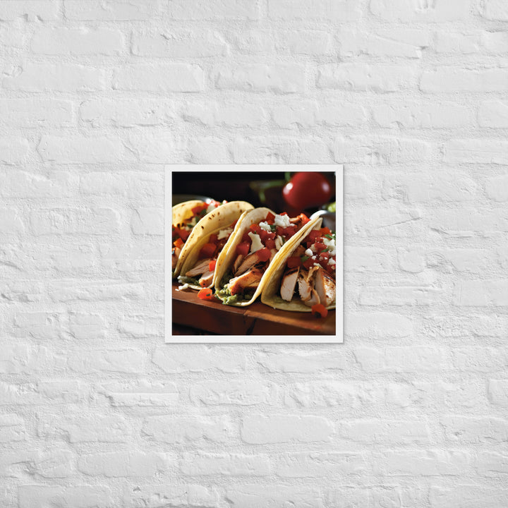 Chicken Tacos Framed poster 🤤 from Yumify.AI