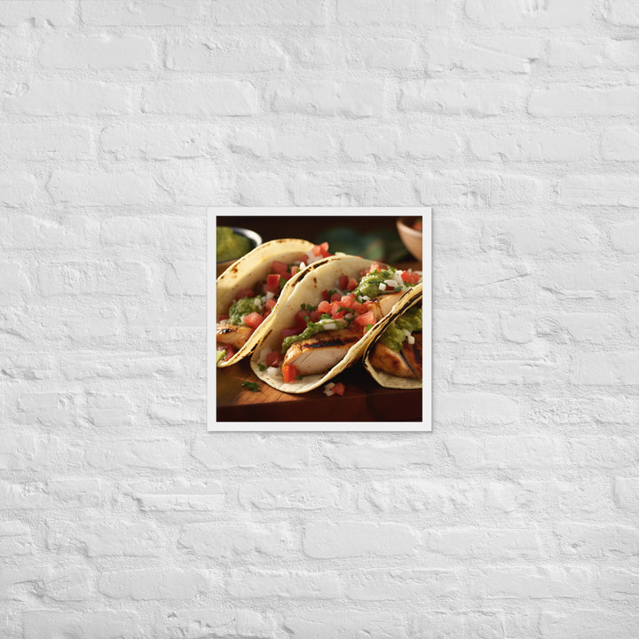 Chicken Tacos Framed poster 🤤 from Yumify.AI