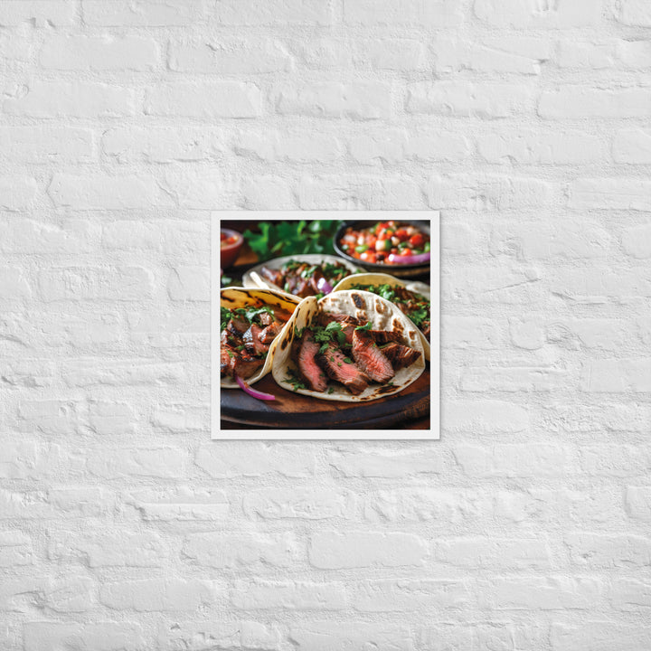 Carne Asada Tacos Framed poster 🤤 from Yumify.AI