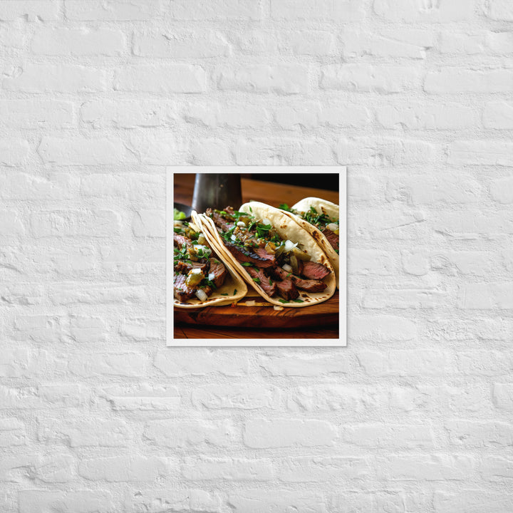 Carne Asada Tacos Framed poster 🤤 from Yumify.AI