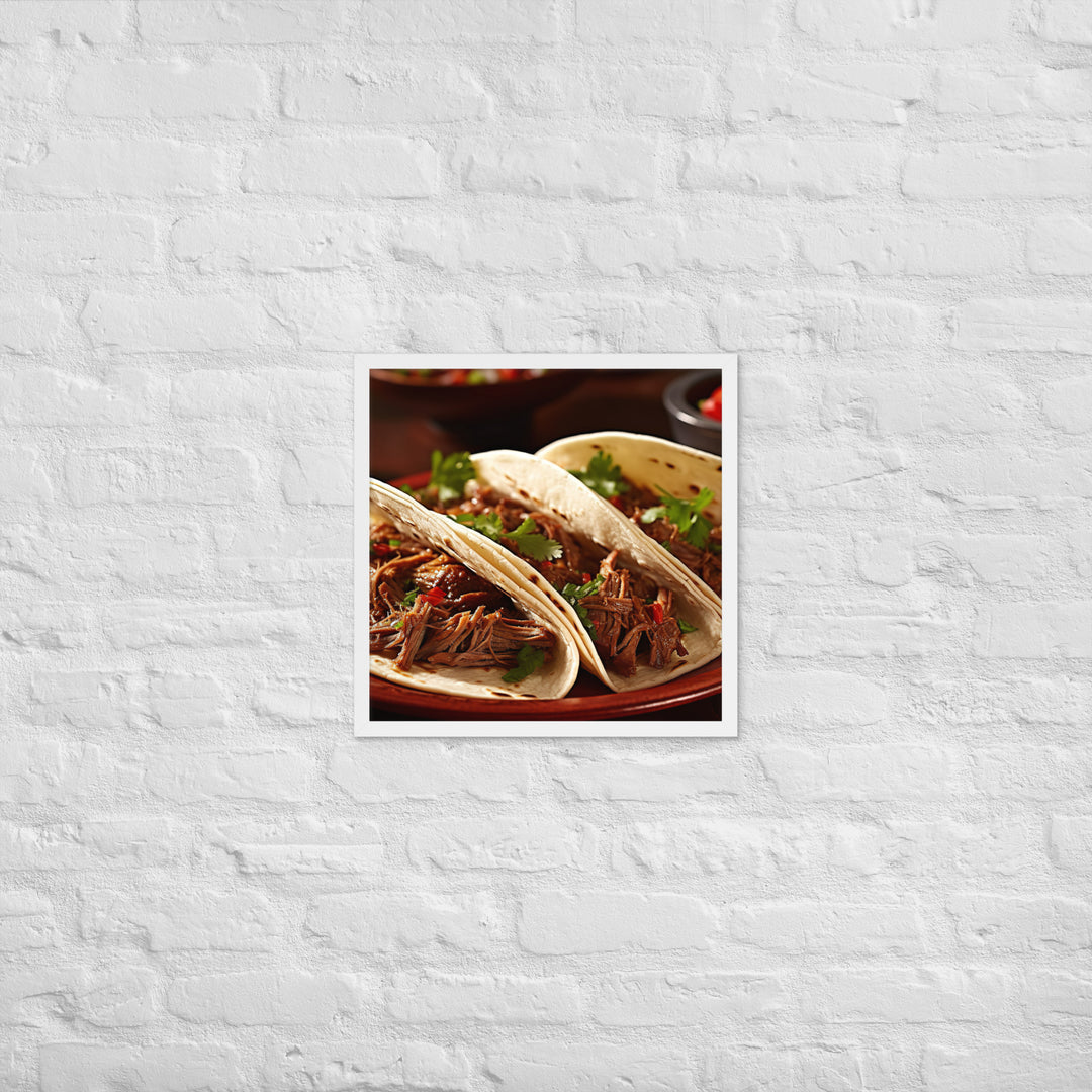 Barbacoa Tacos Framed poster 🤤 from Yumify.AI