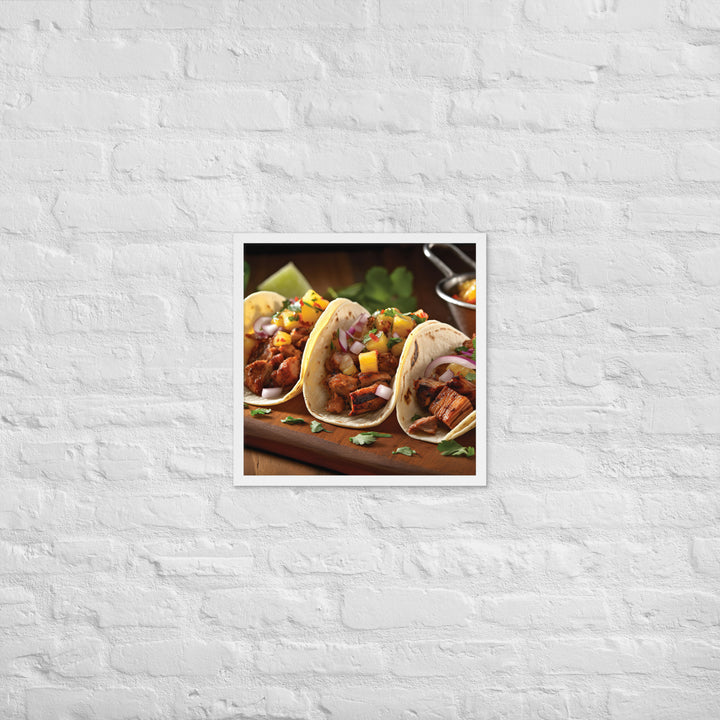 Al Pastor Tacos Framed poster 🤤 from Yumify.AI
