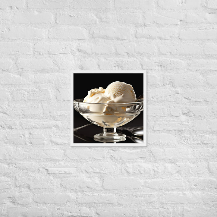 Vanilla ice cream Framed poster 🤤 from Yumify.AI