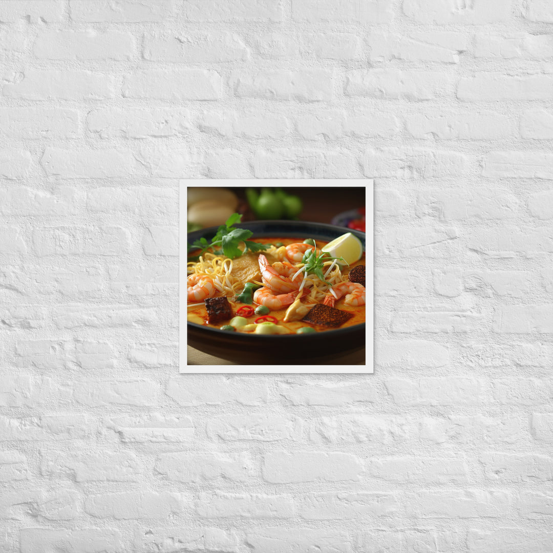 Singaporean Curry Laksa Framed poster 🤤 from Yumify.AI