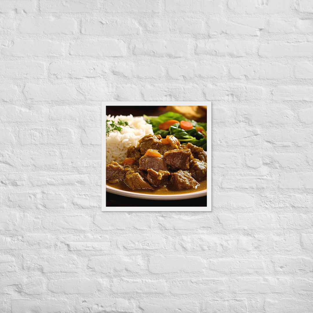 Jamaican Curry Goat Framed poster 🤤 from Yumify.AI