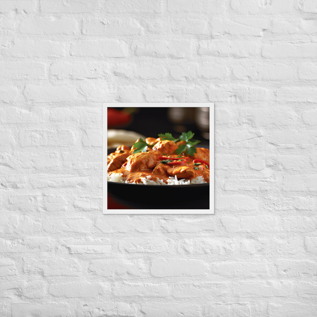 Indian Butter Chicken Curry Framed poster 🤤 from Yumify.AI