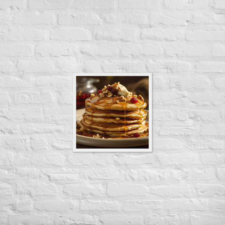 Oatmeal Pancakes Framed poster 🤤 from Yumify.AI