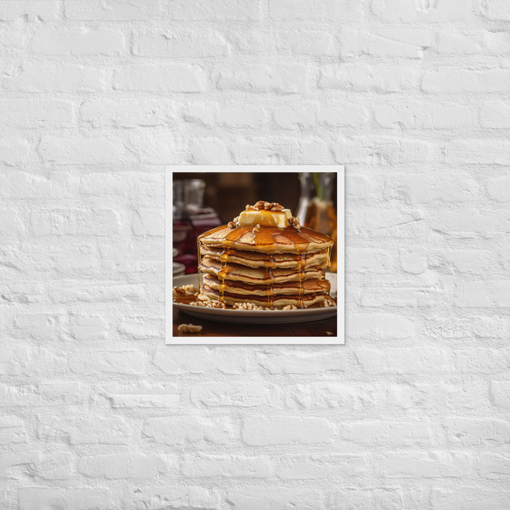 Oatmeal Pancakes Framed poster 🤤 from Yumify.AI