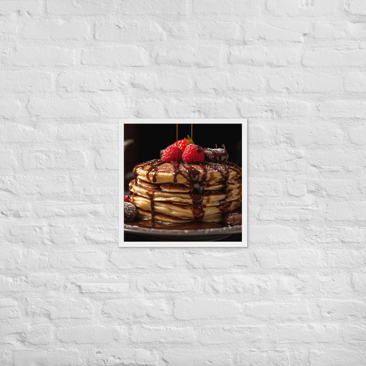 Nutella Stuffed Pancakes Framed poster 🤤 from Yumify.AI