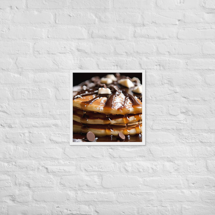 Chocolate Chip Pancakes Framed poster 🤤 from Yumify.AI