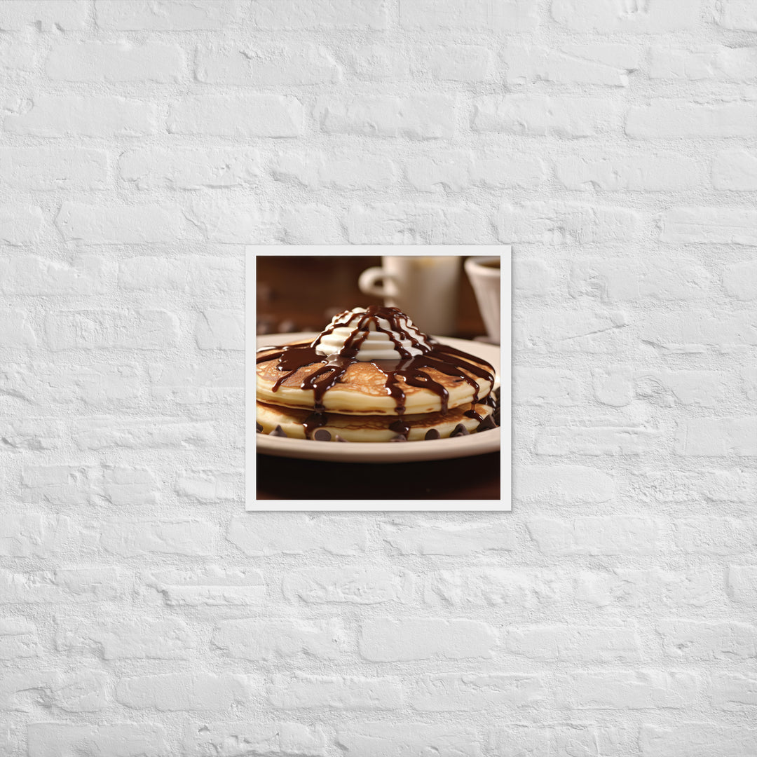 Chocolate Chip Pancakes Framed poster 🤤 from Yumify.AI