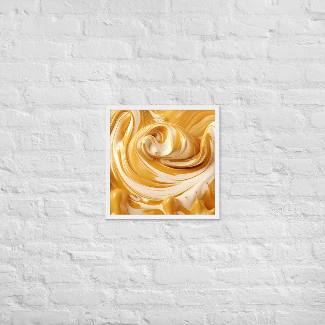 Salted Caramel ice cream Framed poster 🤤 from Yumify.AI