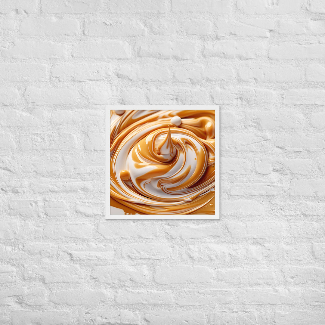 Salted Caramel ice cream Framed poster 🤤 from Yumify.AI