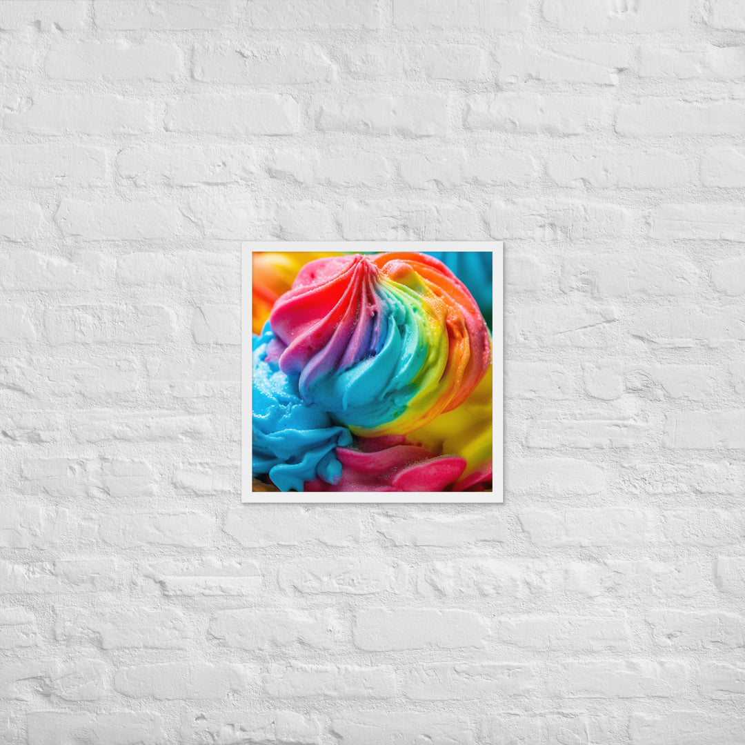 Rainbow Sherbet Framed poster 🤤 from Yumify.AI