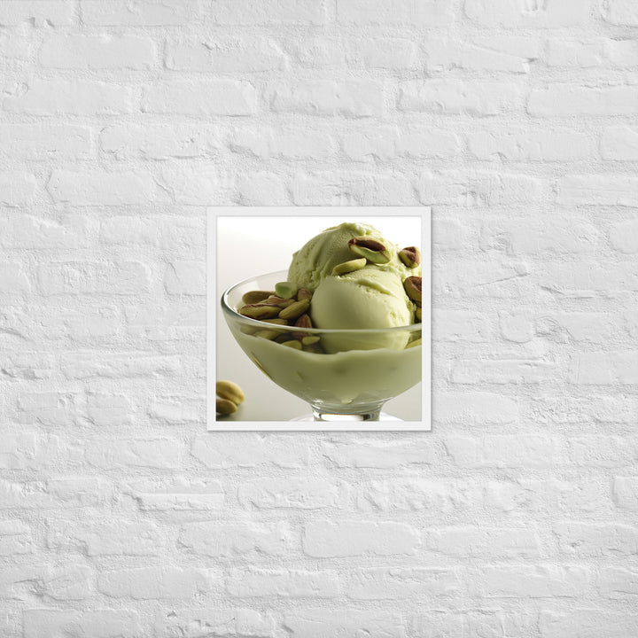 Pistachio ice cream Framed poster 🤤 from Yumify.AI