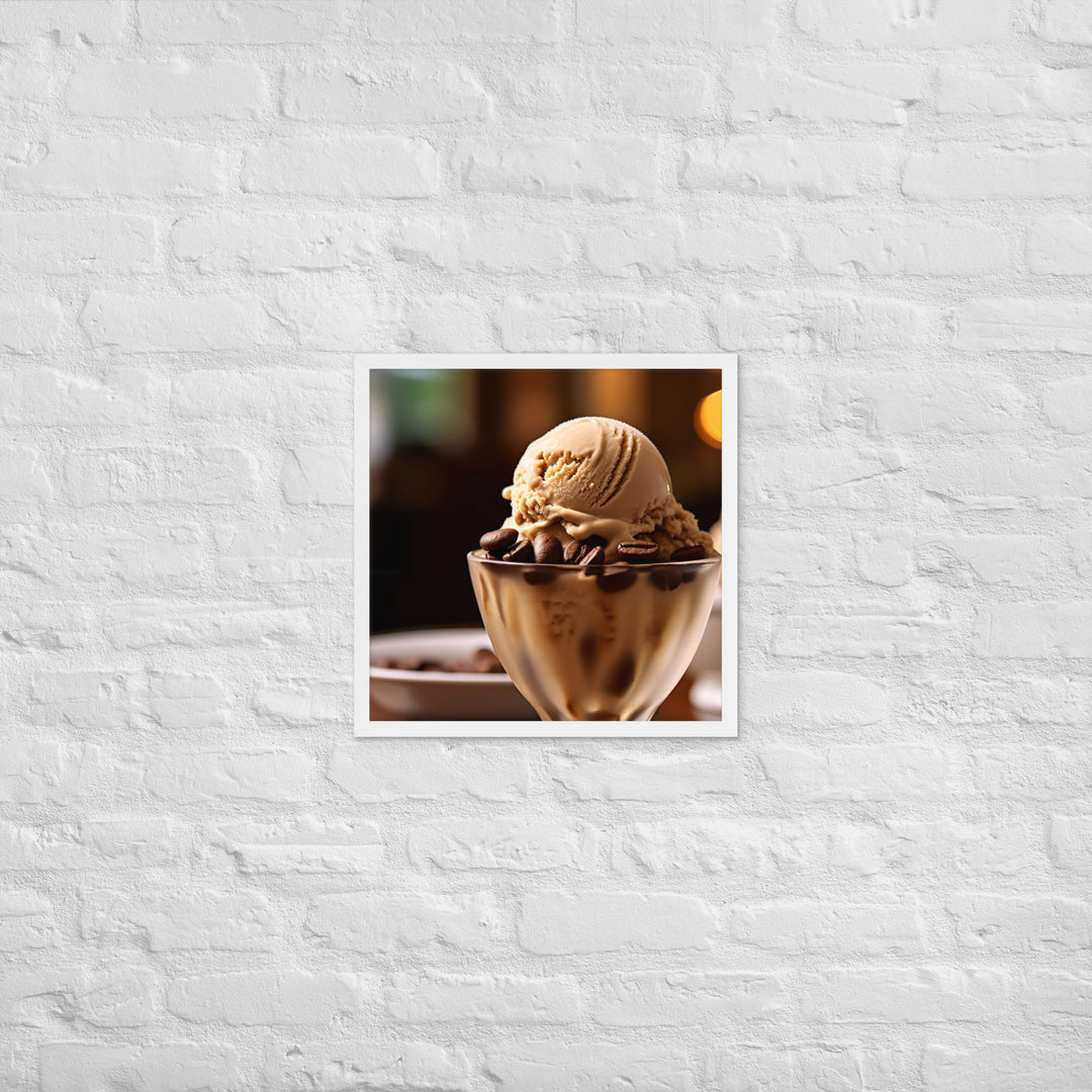 Coffee Ice Cream Framed poster 🤤 from Yumify.AI