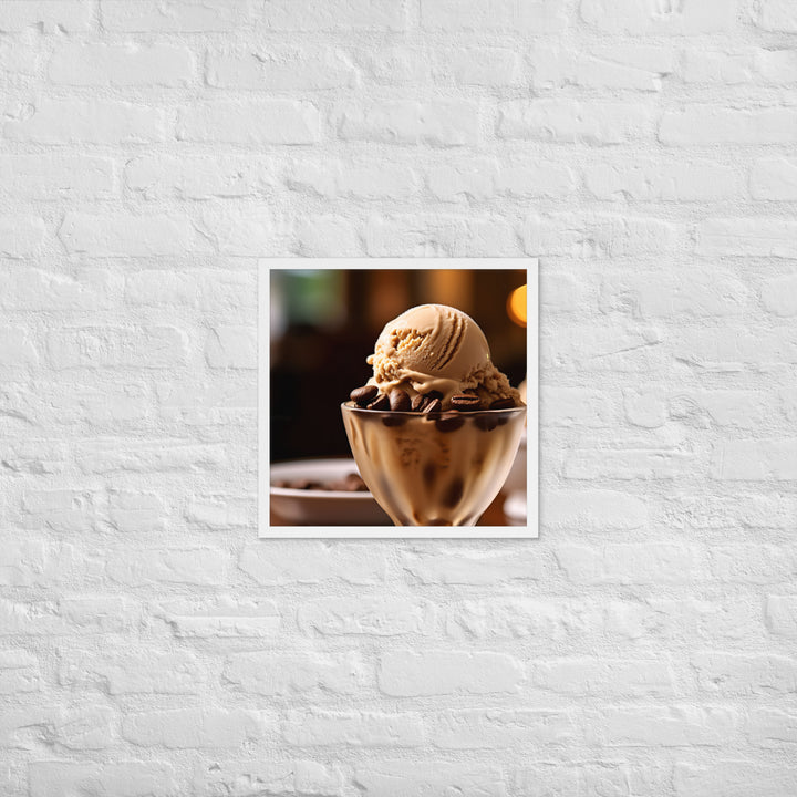 Coffee Ice Cream Framed poster 🤤 from Yumify.AI