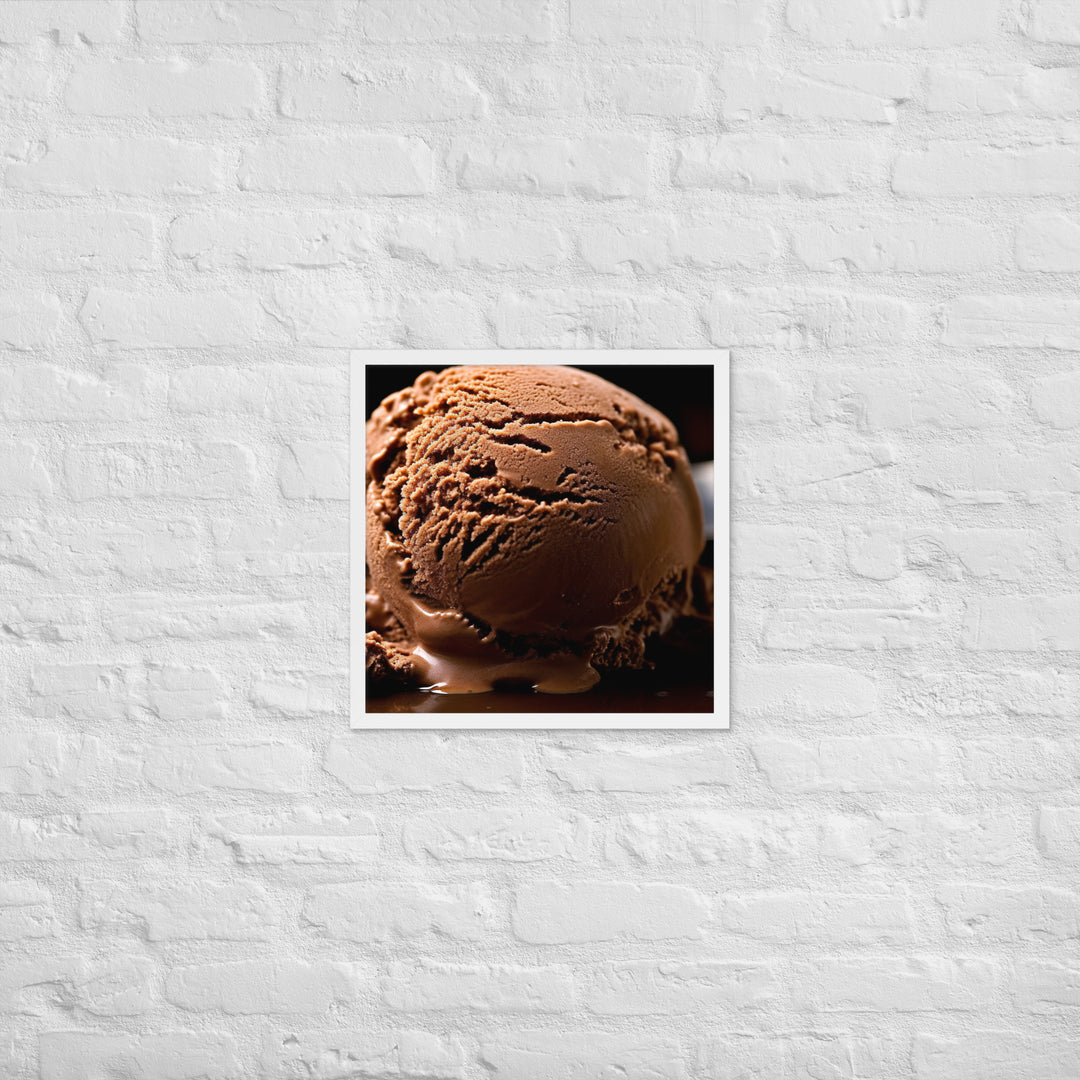 Chocolate Ice Cream Framed poster 🤤 from Yumify.AI