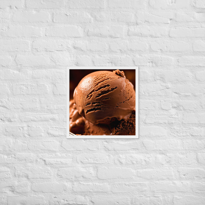 Chocolate Ice Cream Framed poster 🤤 from Yumify.AI