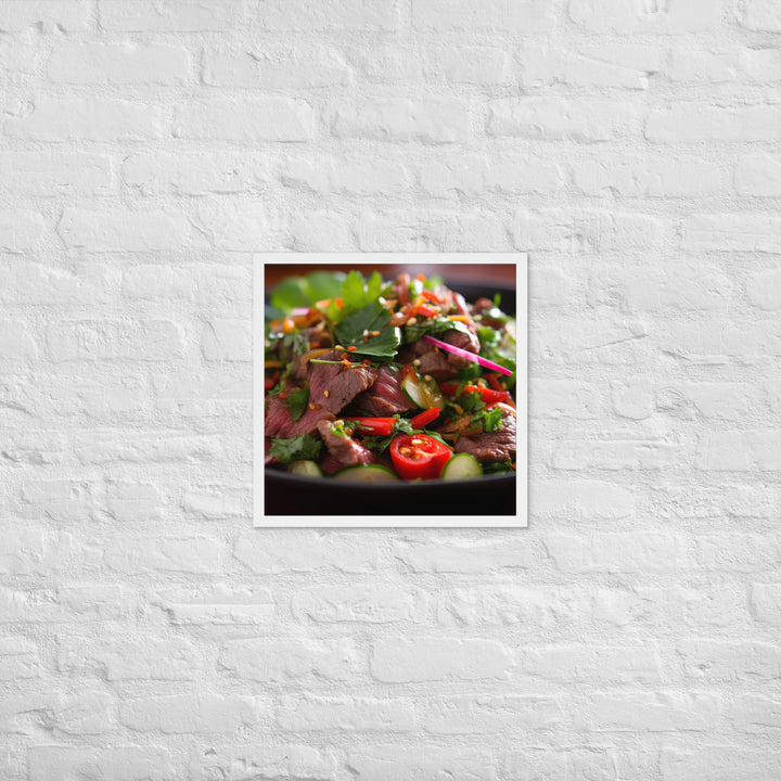 Thai Beef Salad Framed poster 🤤 from Yumify.AI