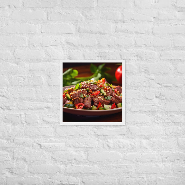 Thai Beef Salad Framed poster 🤤 from Yumify.AI