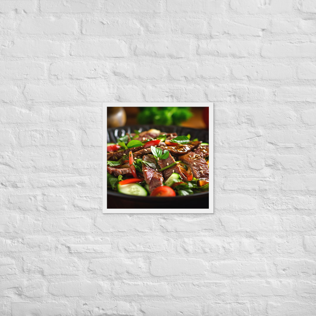 Thai Beef Salad Framed poster 🤤 from Yumify.AI