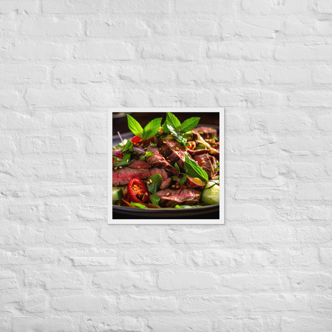 Thai Beef Salad Framed poster 🤤 from Yumify.AI