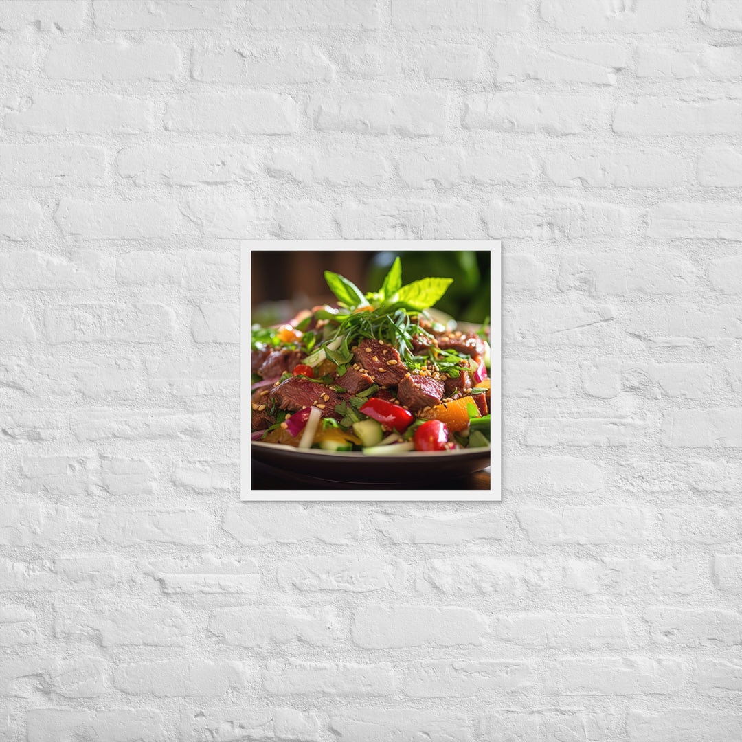 Thai Beef Salad Framed poster 🤤 from Yumify.AI