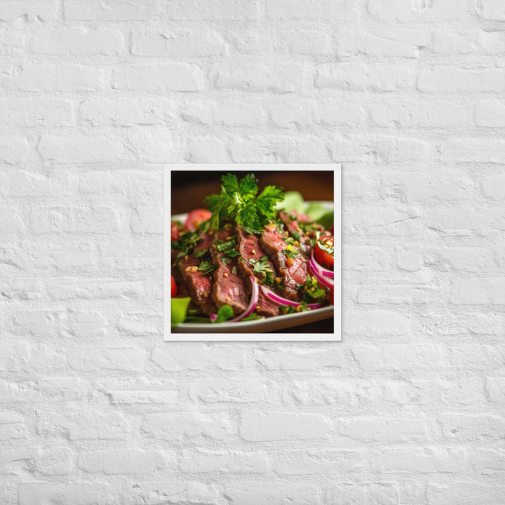 Thai Beef Salad Framed poster 🤤 from Yumify.AI