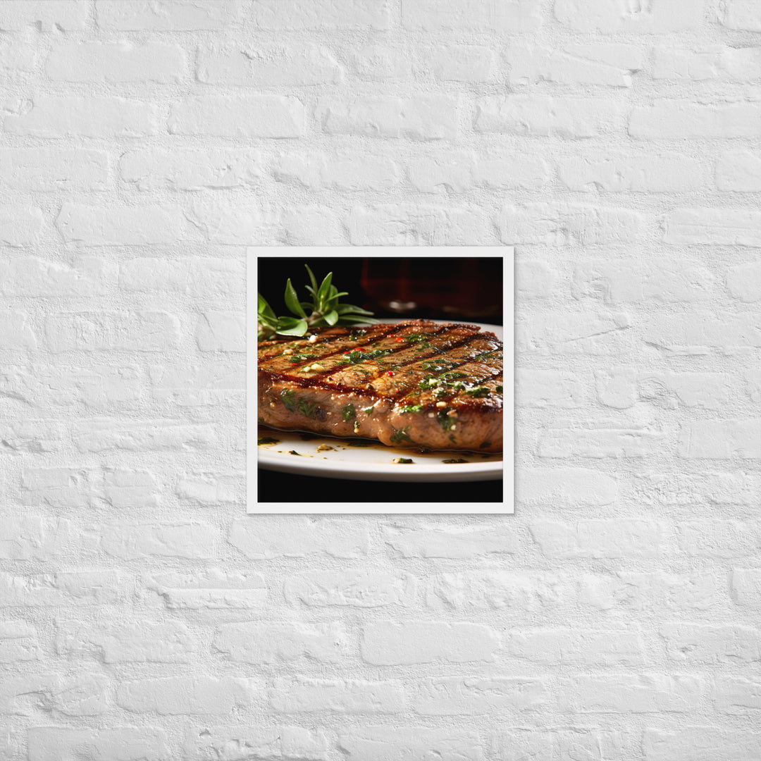 T-Bone Steak Framed poster 🤤 from Yumify.AI